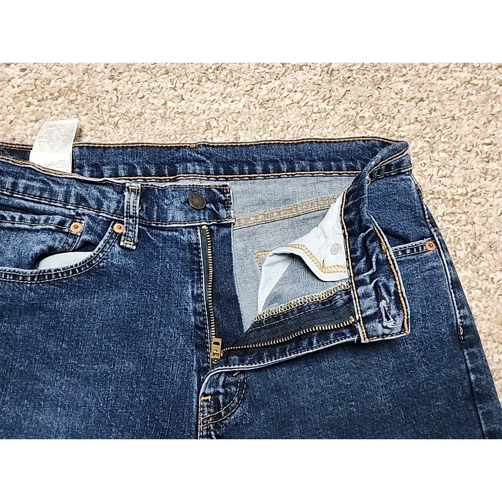 Levi's 505 Jeans Mens 34x32 Denim Straight Actual Dark 32x31 Actual Cotton Blend